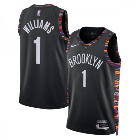 Brooklyn Nets Ziaire Williams Nike 2025-26 City Edition Musta Miesten Pelipaidat Swingman